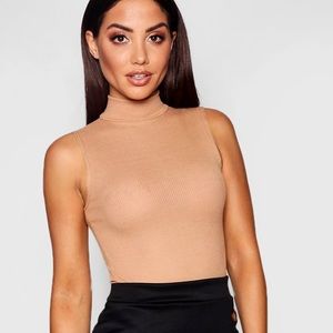 Ribbed Sleeveless Bodysuit